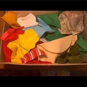 Box of fabric scraps